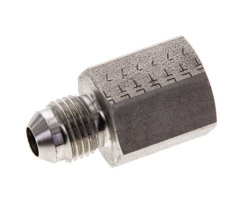JIC Verloopnippel G1/4'' Binnendraad X UNF 1/2''-20 Buitendraad RVS 275bar