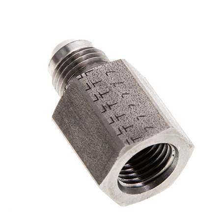 JIC Verloopnippel G1/4'' Binnendraad X UNF 1/2''-20 Buitendraad RVS 275bar