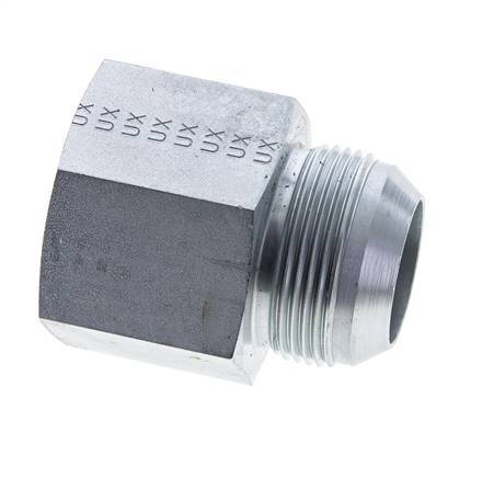 JIC Verloopnippel G1 1/4''-Binnendraad X UN 1-5/8''-12 Buitendraad Staal 140bar