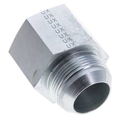 JIC Verloopnippel G1 1/4''-Binnendraad X UN 1-5/8''-12 Buitendraad Staal 140bar