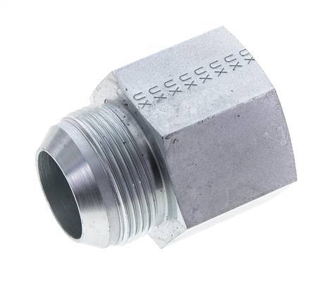 JIC Verloopnippel G1 1/4''-Binnendraad X UN 1-5/8''-12 Buitendraad Staal 140bar