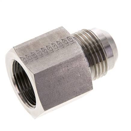 JIC Verloopnippel G3/4'' Binnendraad X UN 1-1/16''-12 Buitendraad RVS 175bar