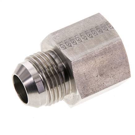 JIC Verloopnippel G3/4'' Binnendraad X UN 1-1/16''-12 Buitendraad RVS 175bar