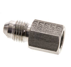 JIC Verloopnippel G1/8'' Binnendraad X UNF 7/16''-20 Buitendraad RVS 310bar