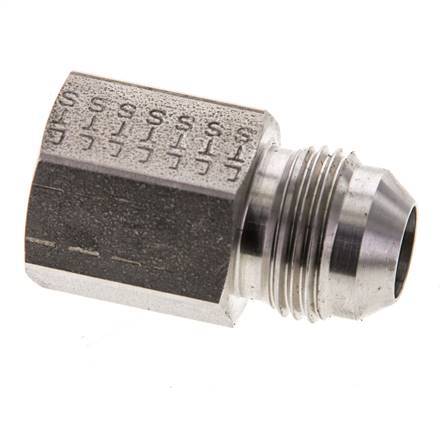 JIC Verloopnippel G3/8'' Binnendraad X UNF 3/4''-16 Buitendraad RVS 275bar