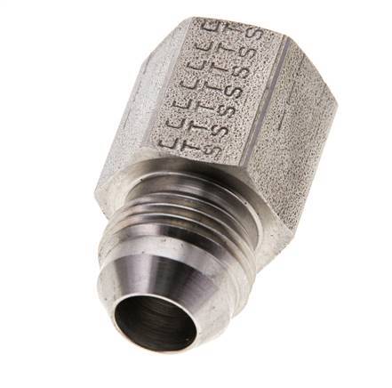 JIC Verloopnippel G3/8'' Binnendraad X UNF 3/4''-16 Buitendraad RVS 275bar