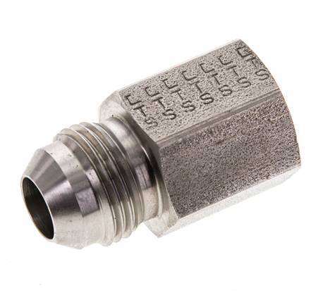 JIC Verloopnippel G3/8'' Binnendraad X UNF 3/4''-16 Buitendraad RVS 275bar