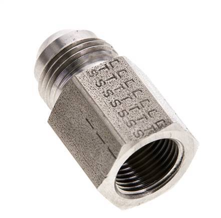 JIC Verloopnippel G3/8'' Binnendraad X UNF 3/4''-16 Buitendraad RVS 275bar