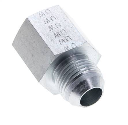 JIC Verloopnippel UNF 7/8''-14 Buitendraad X 1/2'' NPT Binnendraad Staal 210bar