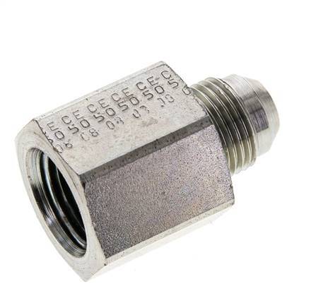 JIC Verloopnippel UNF 3/4''-16 Buitendraad X 1/2'' NPT Binnendraad Staal 210bar