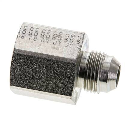 JIC Verloopnippel UNF 3/4''-16 Buitendraad X 1/2'' NPT Binnendraad Staal 210bar