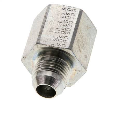 JIC Verloopnippel UNF 3/4''-16 Buitendraad X 1/2'' NPT Binnendraad Staal 210bar