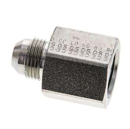 JIC Verloopnippel UNF 3/4''-16 Buitendraad X 1/2'' NPT Binnendraad Staal 210bar