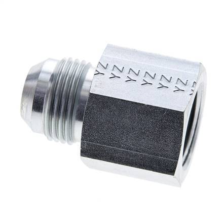 JIC Verloopnippel UN 1-1/16''-12 Buitendraad X 3/4'' NPT Binnendraad Staal 170bar