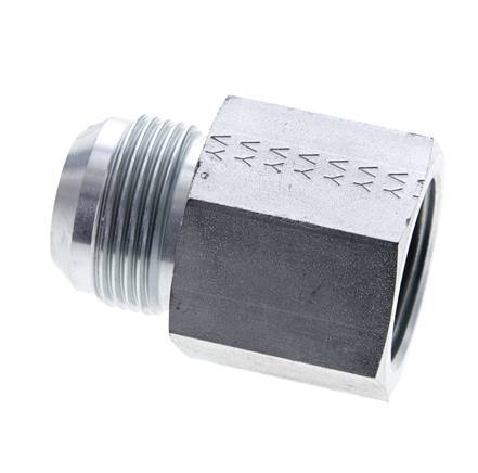 JIC Verloopnippel UN 1-5/16''-12 Buitendraad X 1'' NPT Binnendraad Staal 140bar