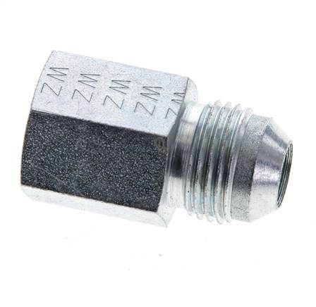 JIC Verloopnippel UNF 3/4''-16 Buitendraad X 3/8'' NPT Binnendraad Staal 210bar