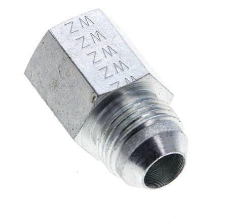 JIC Verloopnippel UNF 3/4''-16 Buitendraad X 3/8'' NPT Binnendraad Staal 210bar