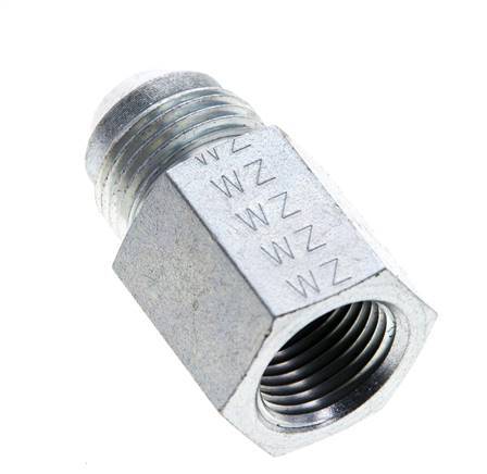 JIC Verloopnippel UNF 3/4''-16 Buitendraad X 3/8'' NPT Binnendraad Staal 210bar