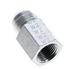 JIC Verloopnippel UNF 3/4''-16 Buitendraad X 3/8'' NPT Binnendraad Staal 210bar