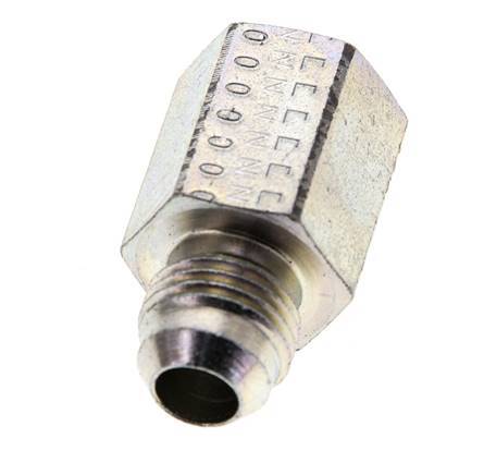 JIC Verloopnippel UNF 9/16''-18 Buitendraad X 1/4'' NPT Binnendraad Staal 275bar