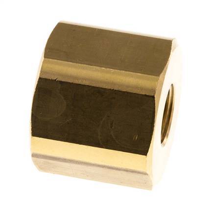 Verloopsok M14 X 1.5 X G3/4'' Messing 16bar 32mm Zeskant