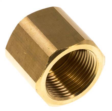 Verloopsok M14 X 1.5 X G3/4'' Messing 16bar 32mm Zeskant