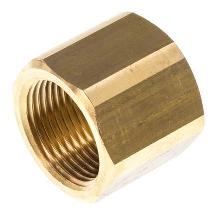 Verloopsok M16 X 1.5 X G3/4'' Messing 16bar 32mm Zeskant