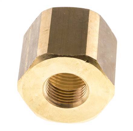 Verloopsok M16 X 1.5 X G3/4'' Messing 16bar 32mm Zeskant