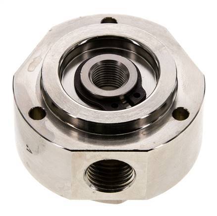 3-Weg draaidoorvoer 1/8" x 1/4" x3/8" Vernikkeld Messing PUR 0 bar (0.0psi)