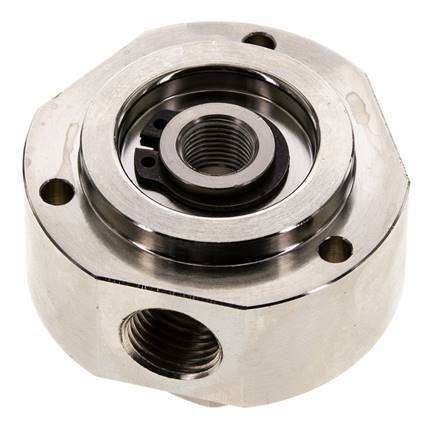 3-Weg draaidoorvoer 1/8" x 1/4" x3/8" Vernikkeld Messing PUR 0 bar (0.0psi)