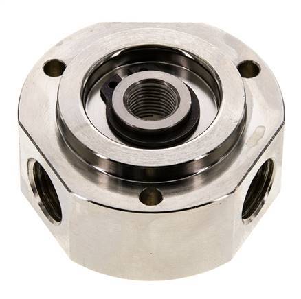 3-Weg draaidoorvoer 1/8" x 1/4" x3/8" Vernikkeld Messing PUR 0 bar (0.0psi)