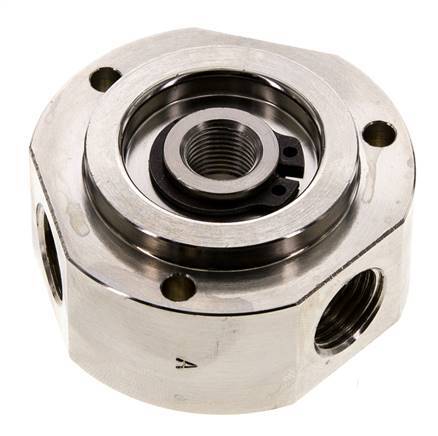 3-Weg draaidoorvoer 1/8" x 1/4" x3/8" Vernikkeld Messing PUR 0 bar (0.0psi)