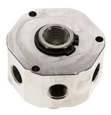 6-Way Rotary Joint 3/8'' x 1/2'' x3/4'' Nickel-plated Brass NBR 12bar (168.6psi)