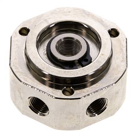 Draaidoorvoer X3/6'' Binnendraad Vernikkeld Messing Fkm 12bar