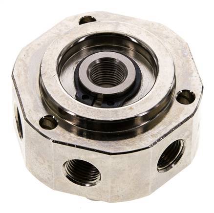 Draaidoorvoer X3/6'' Binnendraad Vernikkeld Messing Fkm 12bar