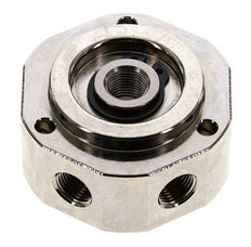 6-Way Rotary Joint 1/8'' x3/8'' Nickel-plated Brass PUR 12bar (168.6psi)