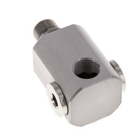 4-Weg Draaidoorvoer G3/8'' Aluminium NBR 10bar