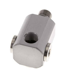 4-Weg Draaidoorvoer G3/8'' Aluminium NBR 10bar