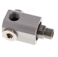 4-Weg Draaidoorvoer G3/8'' Aluminium NBR 10bar