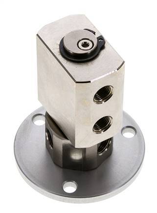 Draaidoorvoer G1/8'' Binnendraad Vernikkeld Messing PUR 12bar Compact