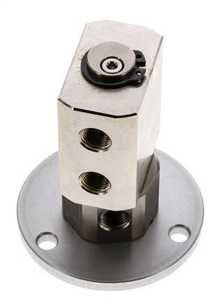 Draaidoorvoer G1/8'' Binnendraad Vernikkeld Messing PUR 12bar Compact