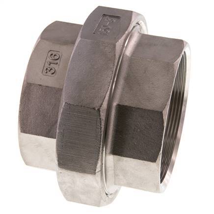 Rechte Aansluiting Rp3 '' Binnendraad RVS Vlakke Afdichting PTFE 16bar