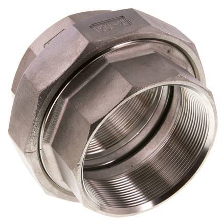 Rechte Aansluiting Rp3 '' Binnendraad RVS Vlakke Afdichting PTFE 16bar