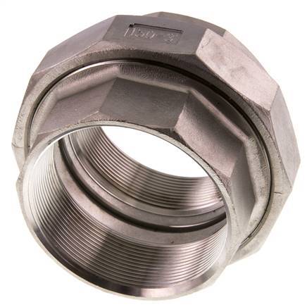 Rechte Aansluiting Rp3 '' Binnendraad RVS Vlakke Afdichting PTFE 16bar