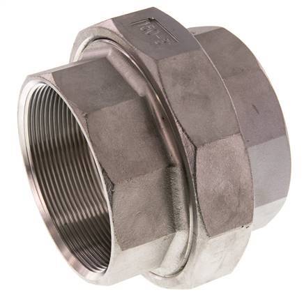 Rechte Aansluiting Rp3 '' Binnendraad RVS Vlakke Afdichting PTFE 16bar