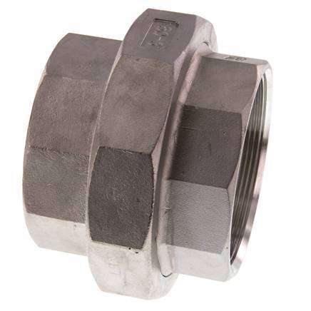 Rechte Aansluiting Rp3 '' Binnendraad RVS Vlakke Afdichting PTFE 16bar