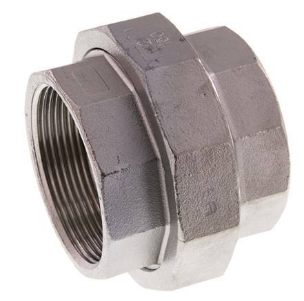 Rechte Koppeling Rp2'' Binnendraad RVS Vlakke Afdichting PTFE 16bar