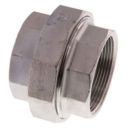 Rechte Koppeling Rp2'' Binnendraad RVS Vlakke Afdichting PTFE 16bar