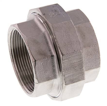 Rechte Koppeling Rp2'' Binnendraad RVS Vlakke Afdichting PTFE 16bar
