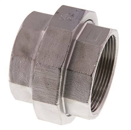 Rechte Koppeling Rp2'' Binnendraad RVS Vlakke Afdichting PTFE 16bar